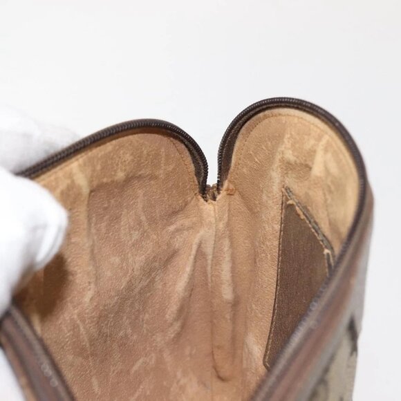 GUCCI GG Supreme Web Sherry Line Bag PVC Beige Gold 904 02 047 Auth 142652 - Picture 12 of 16